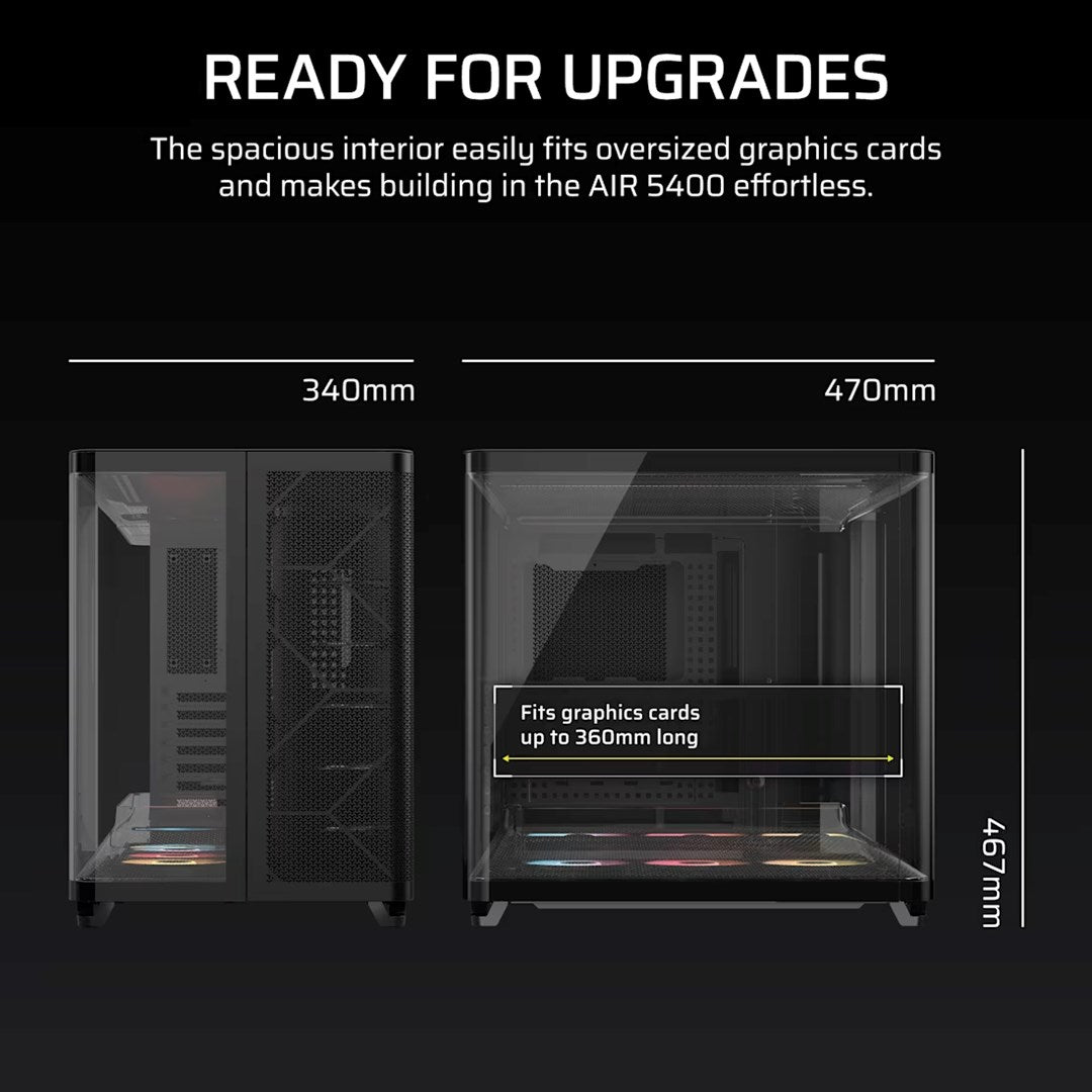 Obudowa Corsair AIR 5400 RS-R ARGB Tempered Glass Mid-Tower, Black