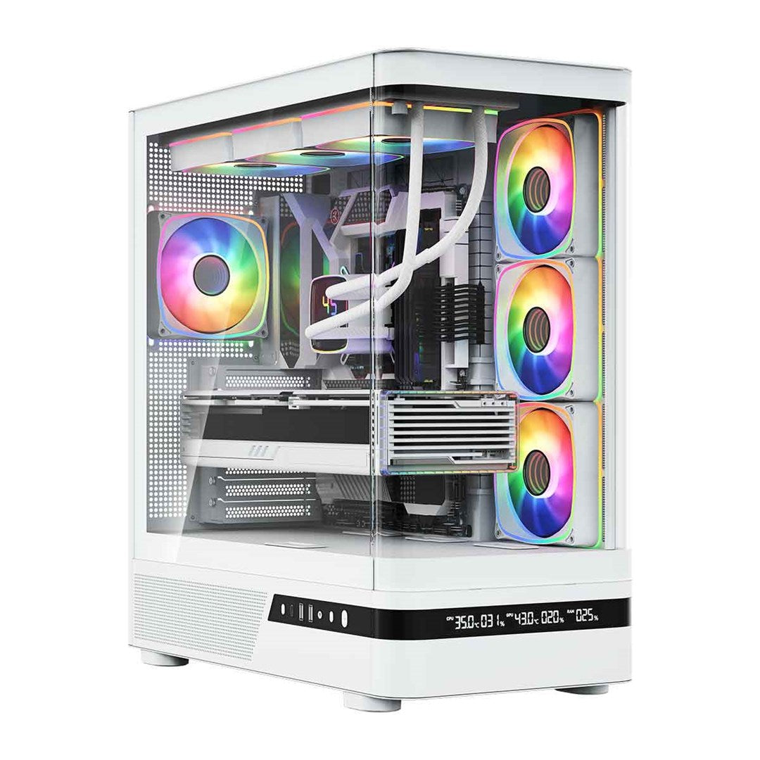 MODECOM OBUDOWA VOLCANO AQ 200 ARGB MIDI BIAŁA
