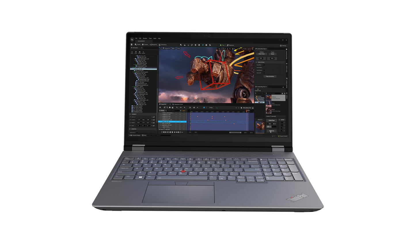 Lenovo ThinkPad P16 Gen 2 i7-14700HX 16" WQXGA IPS 500nits AG 165Hz 64GB DDR5 5600 SSD1TB RTX 2000 8GB Cam1080p 94Wh W11Pro Storm Grey/Villi Black 3Y OnSite