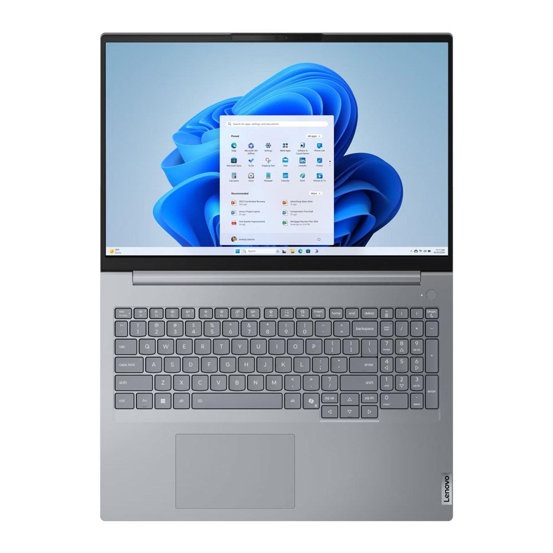 Lenovo ThinkBook 16 G9 IRL Core 5 210H 16"WUXGA IPS 400nits 60Hz AG 16GB DDR5 5600 SSD512 Intel Graphics Cam 1080p 48Wh W11Pro Arctic Grey 3Y OnSite + Lenovo Adapter ACC_PARTS Kensington K64467M-M1
