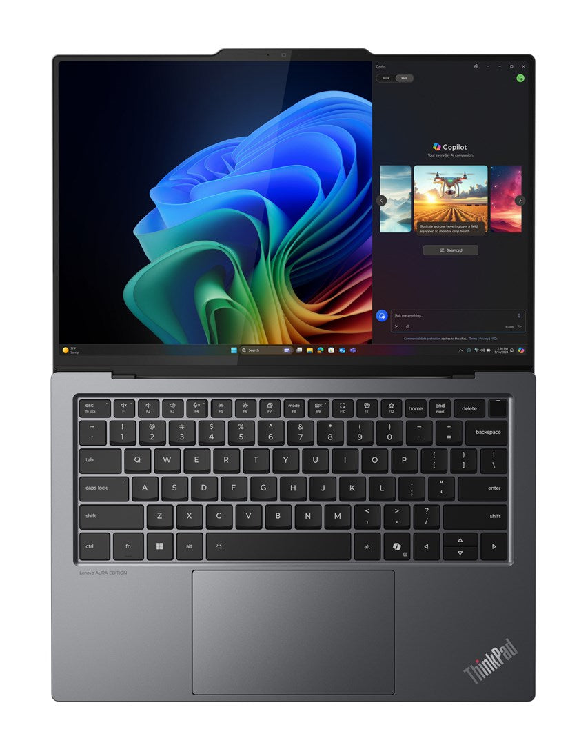 Lenovo ThinkPad X9-14 Gen 1 Aura Edition Ultra 7 258V 14" 2.8K OLED Touch 500nits 120Hz 32GB LPDDR5x-8533 SSD1TB Arc Graphics 140V Cam 8.0MP 55Wh W11Pro Grey 3Y OnSite