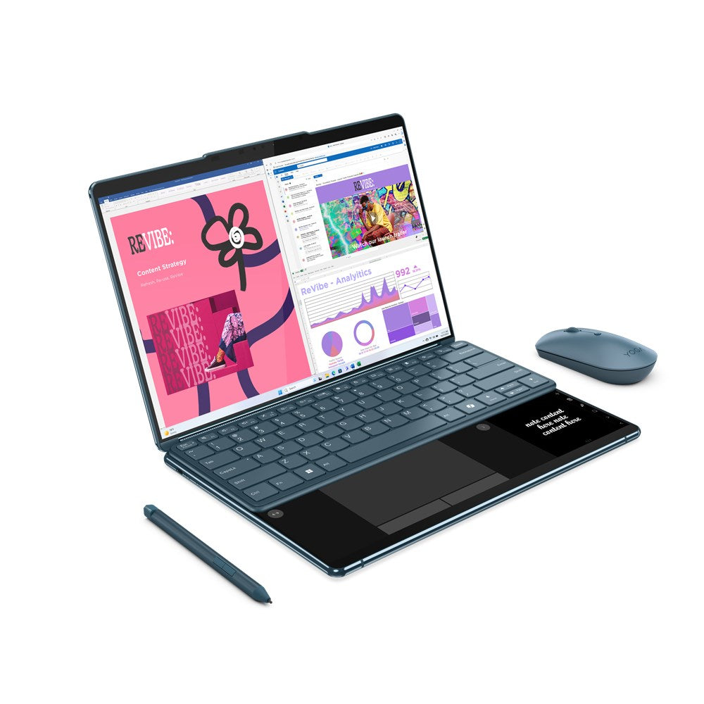 Lenovo Yoga Book 9 13IMU9 Ultra 7 155U 2x 13.3" 2.8K OLED 400nits Glossy 60Hz 32GB LPDDR5x-7467 SSD512 Intel Arc Graphics Win11 Tidal Teal + Backpack B210 GX40Q17225