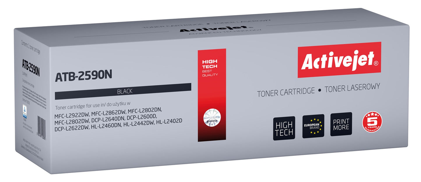 Activejet ATB-2590N Toner (zamiennik Brother TN2590; Supreme; 1200 stron; czarny)