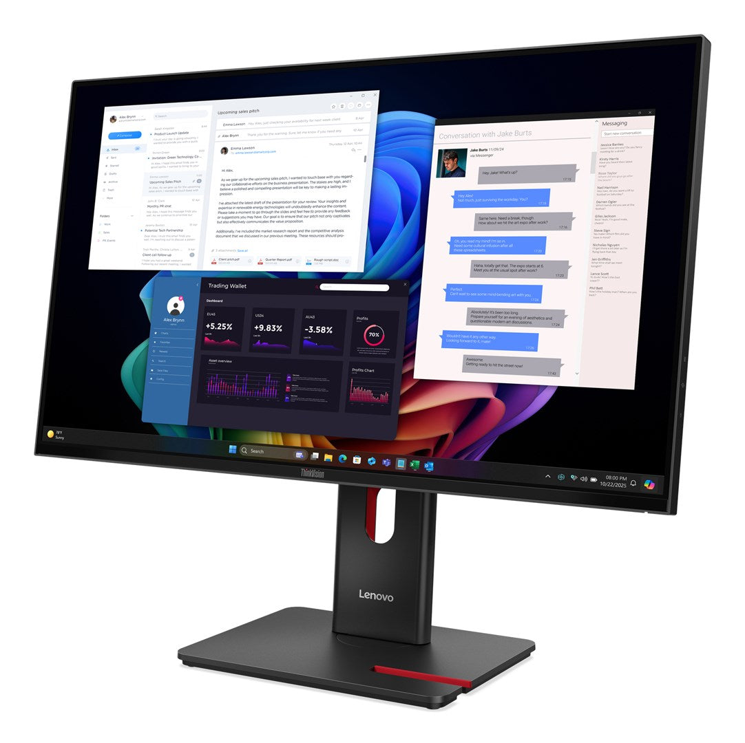 Lenovo ThinkVision T27UD-40 27"UHD 60Hz 350nits AG HDMI DP USB Eclipse Black