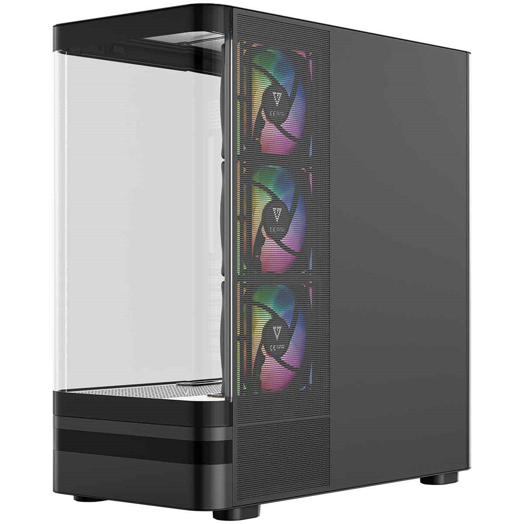 MODECOM OBUDOWA VOLCANO AQ 100 ARGB MIDI CZARNA
