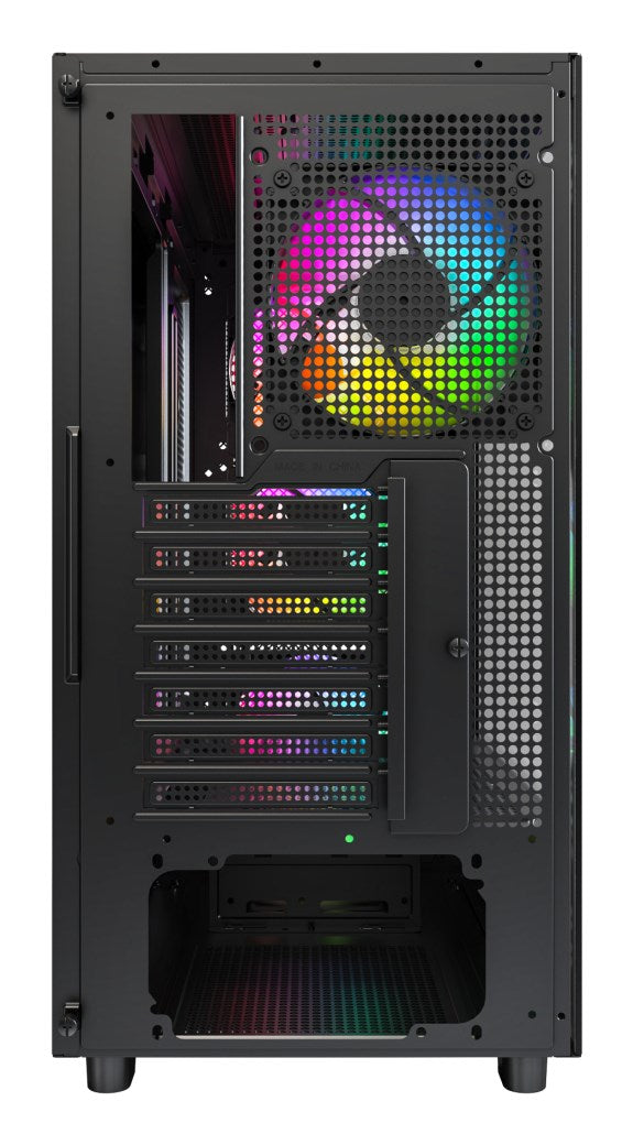 Drewniana obudowa PC Montech XR, Midi-Tower, ATX, ARGB, szkło hartowane