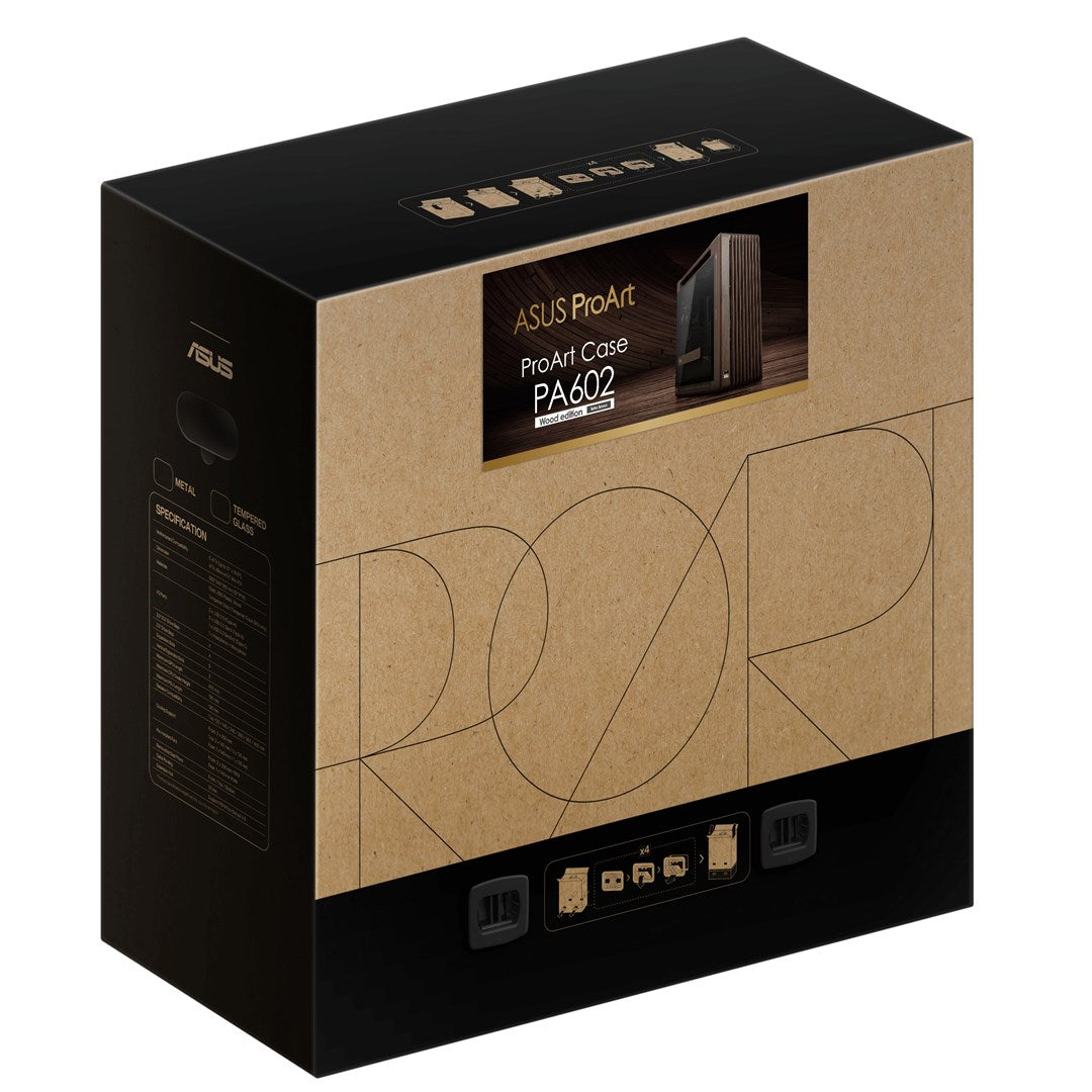 Obudowa Asus PROART PA602 WALNUT WOOD TG PWM RETRO