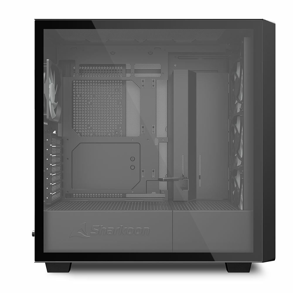 Sharkoon REBEL C70G RGB Full Tower Czarny, Drewno
