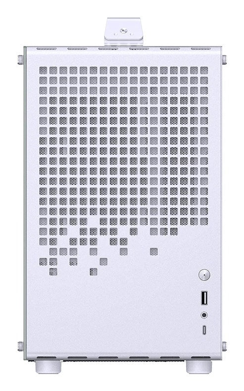 Obudowa Jonsplus Z20 GEJP-023 Mesh PC, Mini Tower, Micro-ATX, z uchwytem do przenoszenia - biała