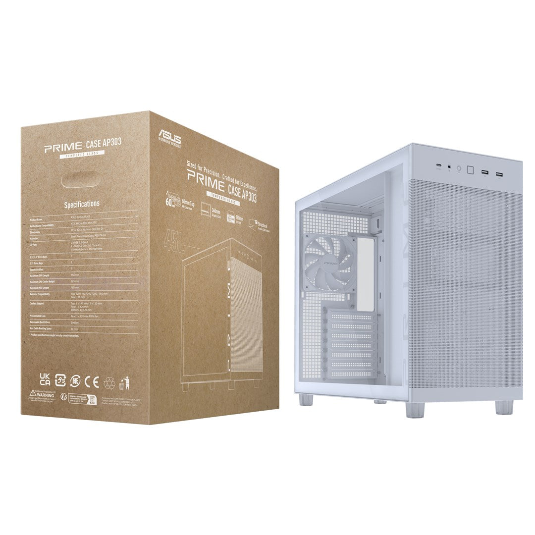 Obudowa Asus PRIME AP303 TG WHITE