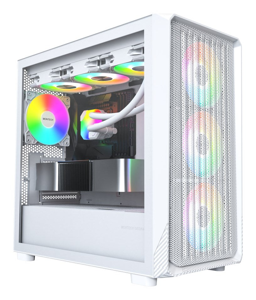 Montech X5M (W) zabezpieczenia & uchwyty komputerów Micro Tower Biały