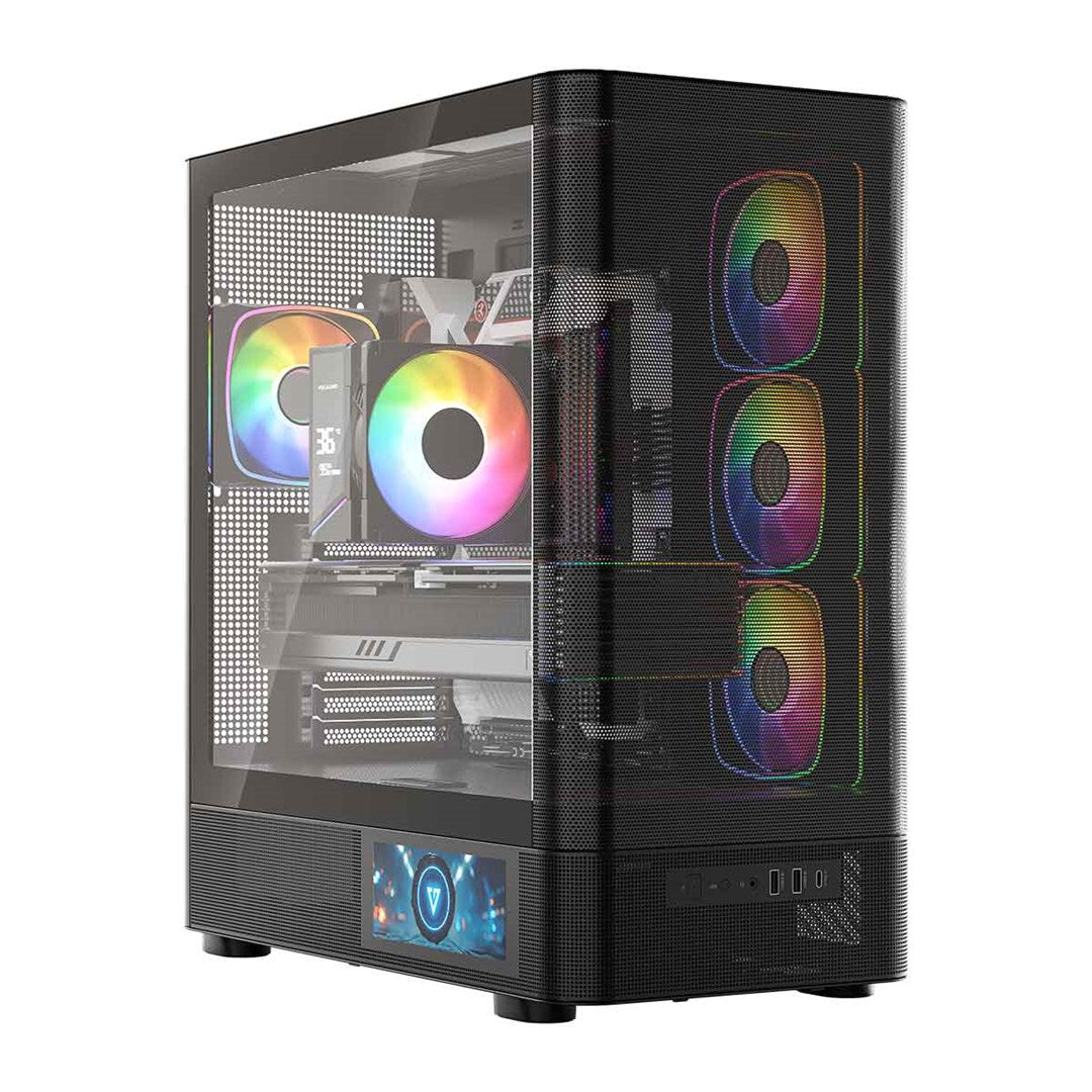 MODECOM OBUDOWA VOLCANO AQ 400 ARGB MIDI CZARNA