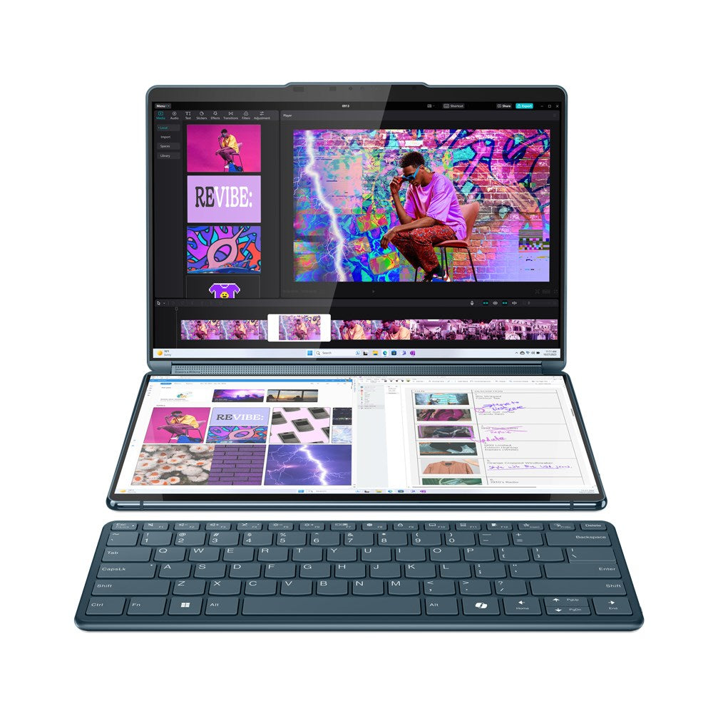Lenovo Yoga Book 9 13IMU9 Ultra 7 155U 2x 13.3" 2.8K OLED 400nits Glossy 60Hz 32GB LPDDR5x-7467 SSD512 Intel Arc Graphics Win11 Tidal Teal + Backpack B210 GX40Q17225