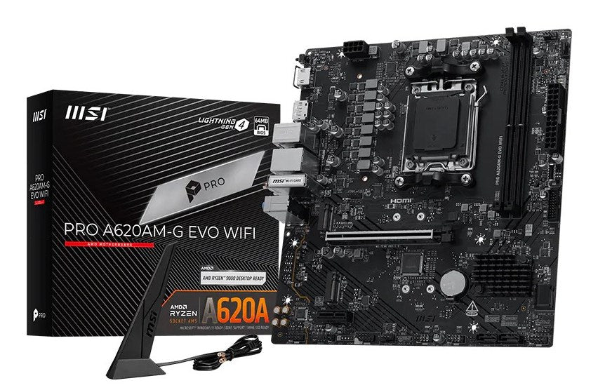 MSI Pro A620AM-G EVO WIFI AMD A620A Gniazdo AM5 micro ATX