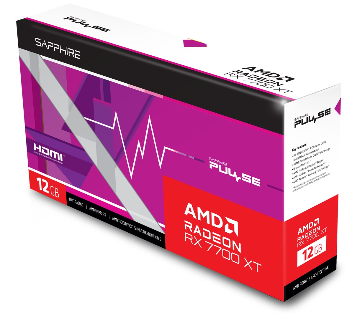 Karta graficzna SAPPHIRE RADEON RX 7700 XT PULSE GAMING 12GB GDDR6 DUAL (WYPRZEDAŻ)