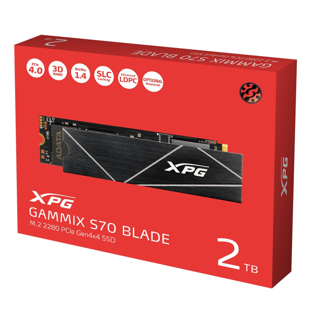 Dysk SSD ADATA XPG GAMMIX S70 BLADE 2TB M.2 2280 PCIe Gen3x4