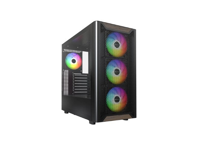 Drewniana obudowa PC Montech XR, Midi-Tower, ATX, ARGB, szkło hartowane
