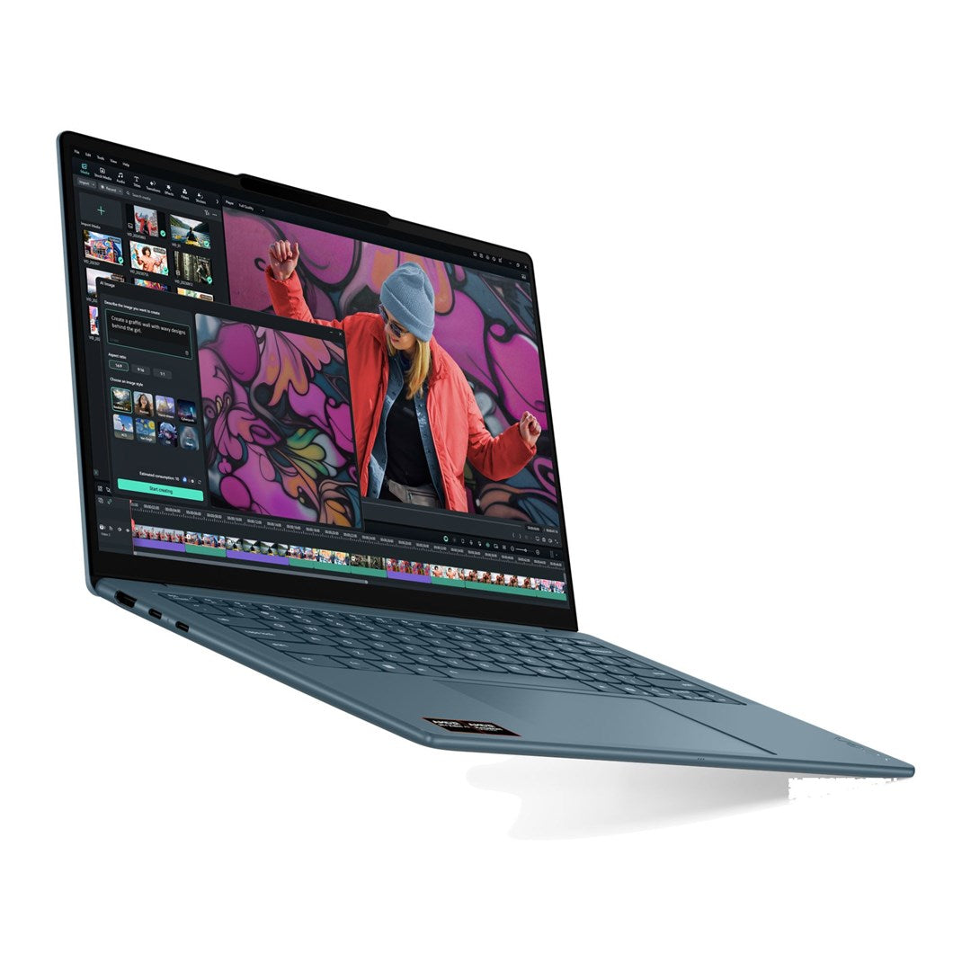 Lenovo Yoga Slim 7 14AKP10 Ryzen AI 5 340 14" WUXGA OLED 400nits 60Hz Glossy 16GB LPDDR5-6400 SSD512 Radeon 840M Graphics Cam1080p 70Wh Win11 Tidal Teal
