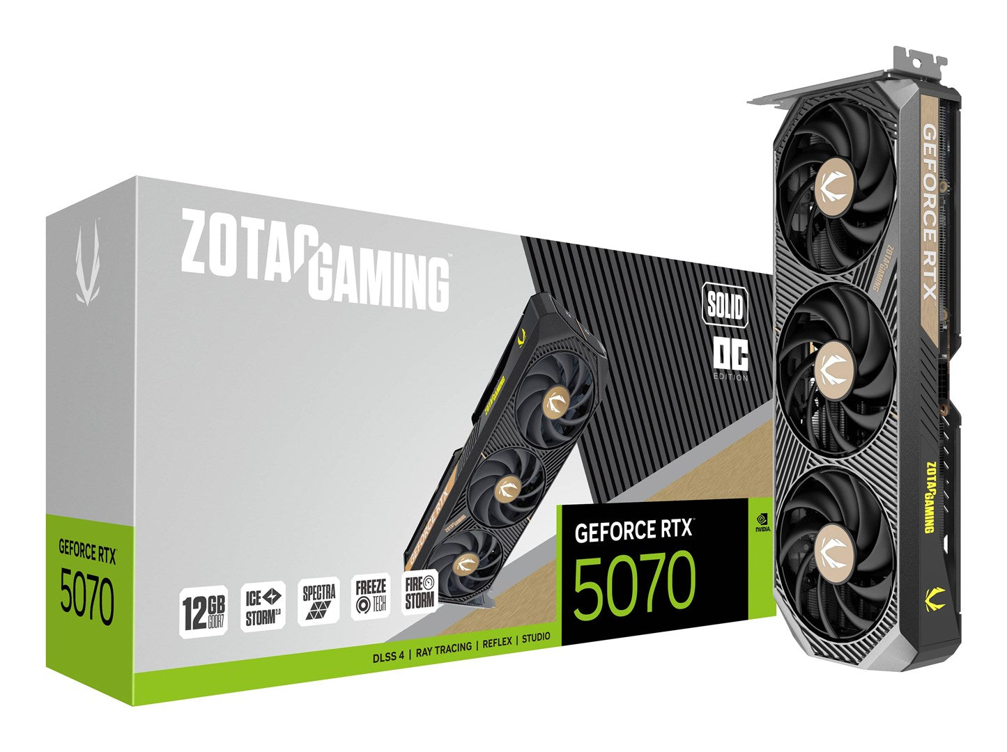 Karta graficzna ZOTAC GAMING GeForce RTX 5070 SOLID OC 12GB
