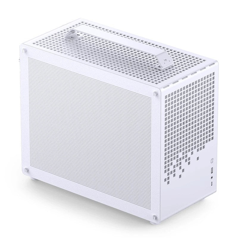 Obudowa Jonsplus Z20 GEJP-023 Mesh PC, Mini Tower, Micro-ATX, z uchwytem do przenoszenia - biała