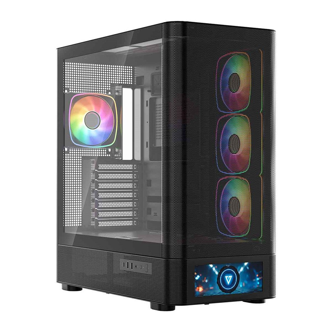 MODECOM OBUDOWA VOLCANO AQ 500 ARGB MIDI CZARNA